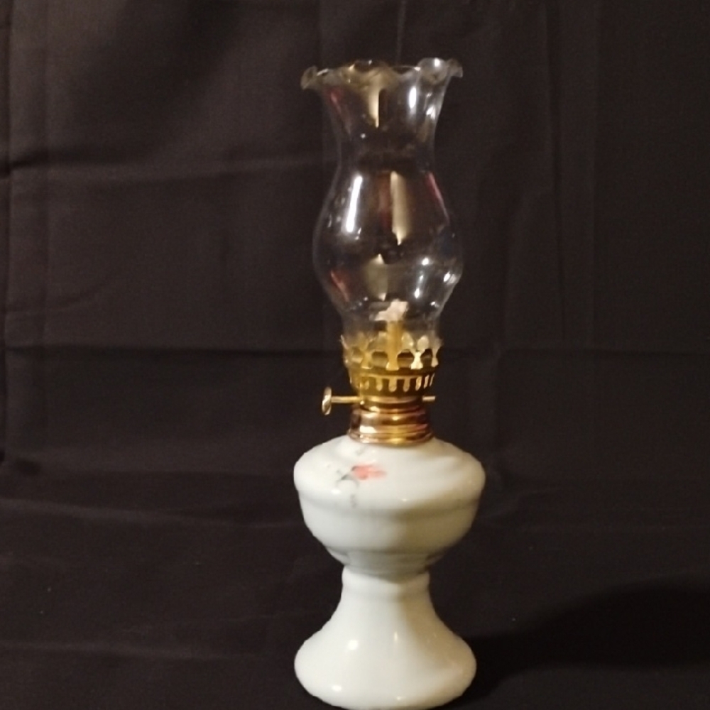 Vintage White and Gold Porcelain Lantern